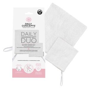 New Daily Concepts Vegan Hammam Mitt Duo Grooming and Body Mitt Exfoliating